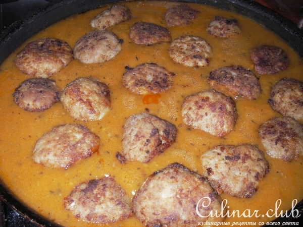 Фузилли с мясными шариками