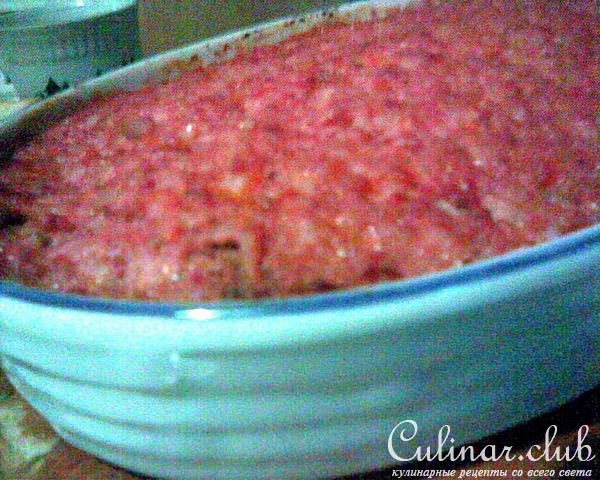 Рисово-мясная запеканка на ржаных сухариках