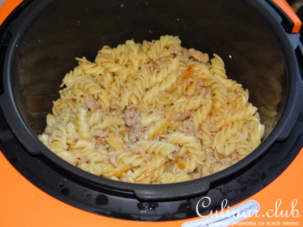 Паста-спиралька с мясным фаршем