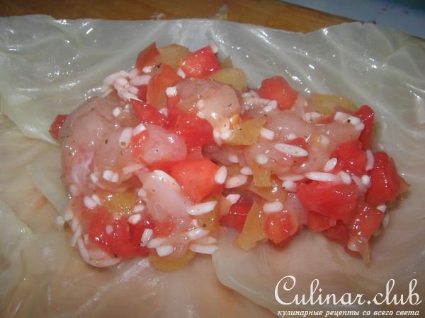 Голубцы с курино-овощной начинкой.