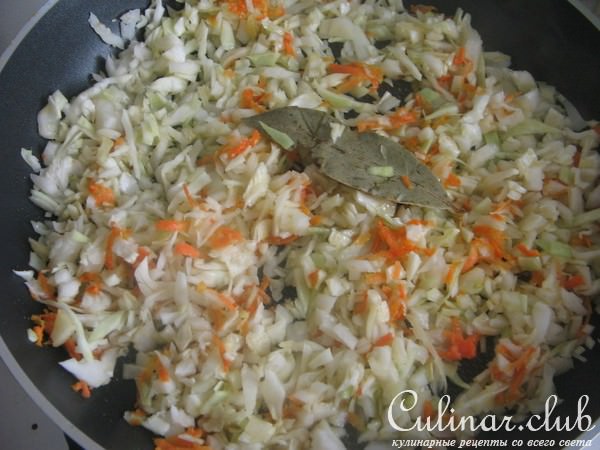 Ленивые голубцы из курицы жаренные.