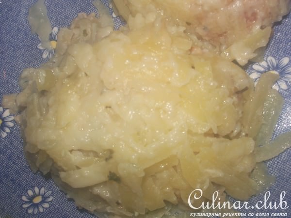 Мясные шарики в картофельной стружке в пароварке