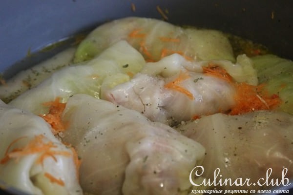 Голубцы с мясом, рисом и грибами