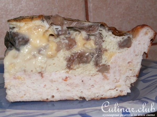Куриное лукошко с грибным омлетом