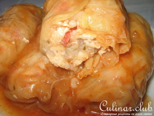 Голубцы с курино-овощной начинкой.