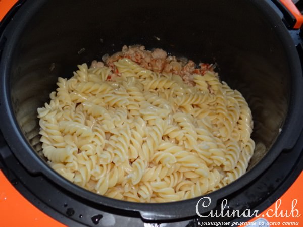 Паста-спиралька с мясным фаршем