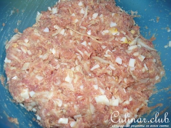 Котлеты с капустой и варёными яйцами