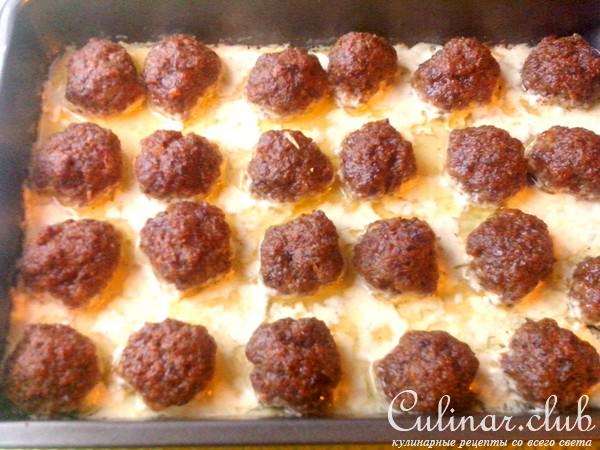 Мясные шарики из фарша под сливочным соусом