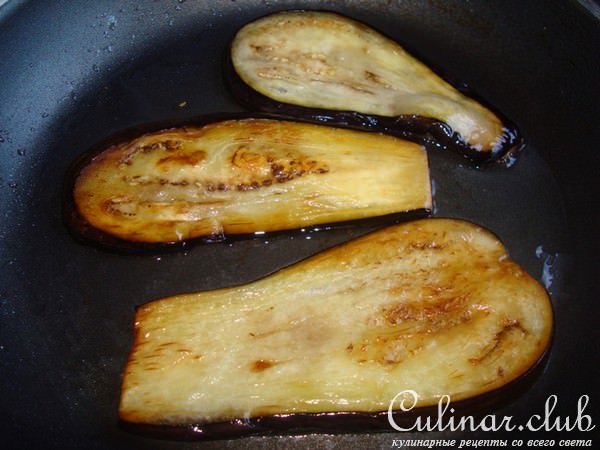 Конвертики из баклажанов с мясом