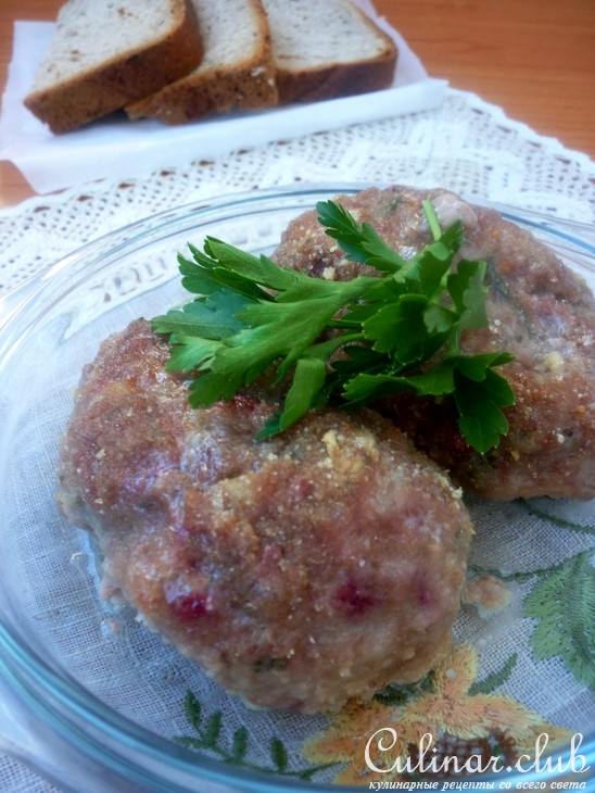 Котлеты с брусникой от Никиты