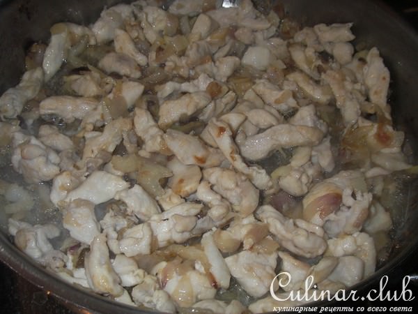 Паста с белыми грибами и брюссельской капустой