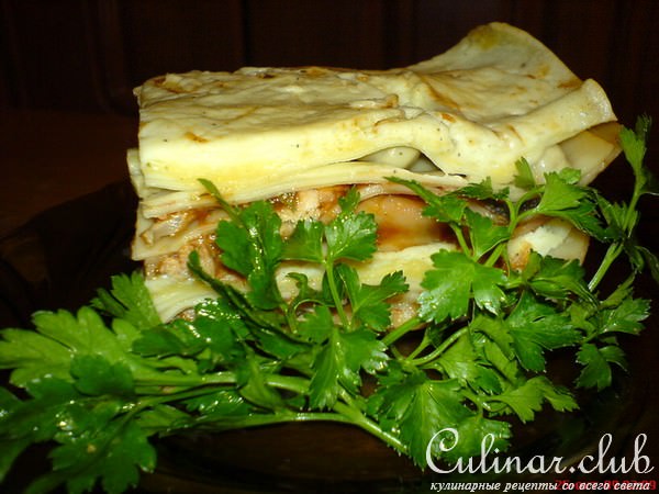 Моя лазанья с овощами, грибами и мясом