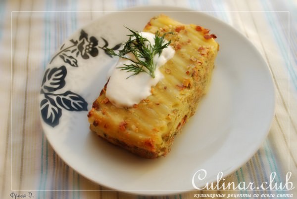 Макаронный торт с творогом и шпинатом