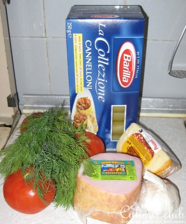 Каннеллони с карбонатом и томатами
