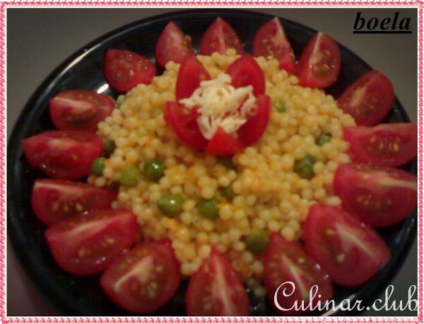 Плов из макарошек "кускус" с зеленым горошком (скоро-оперативный ужин,часть 1)