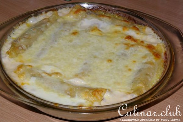 Каннеллони с белыми грибами "Затмение"