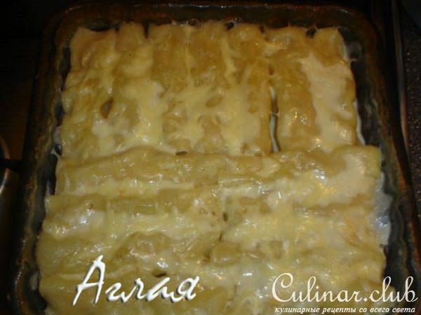 Каннеллони с курицей и сыром
