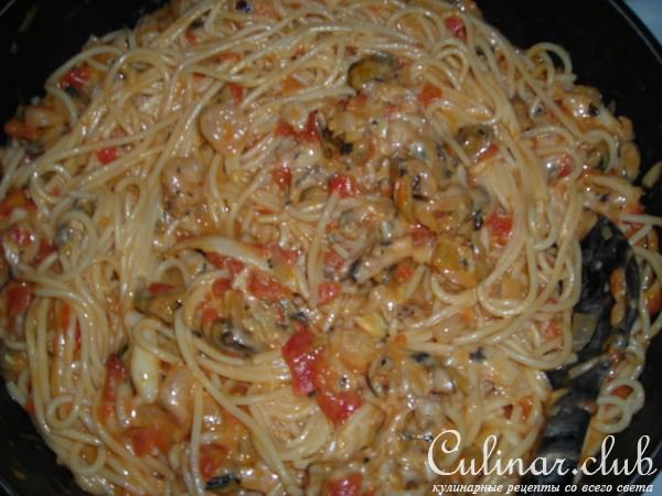 паста "ФРУТТИ ДИ МАРЕ" (спагетти с морепродуктами)