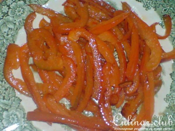 Спагетти с индейкой и перчиком