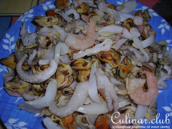 паста "ФРУТТИ ДИ МАРЕ" (спагетти с морепродуктами)