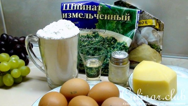 Домашняя чесночно-шпинатная лапша под чесночно-медовым соусом (с креветками).