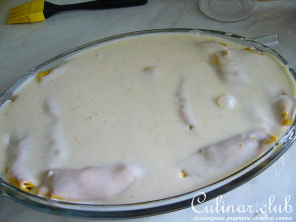 Домашние каннеллони с грибами и фаршем