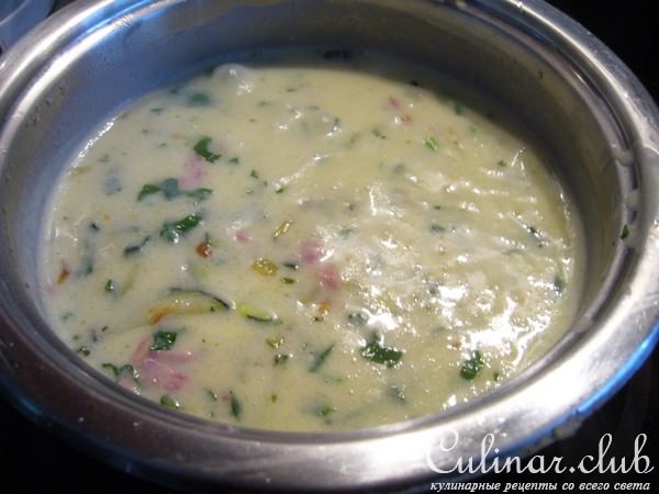 Паста тортеллини (Tortellini) с молочно-ветчинным соусом