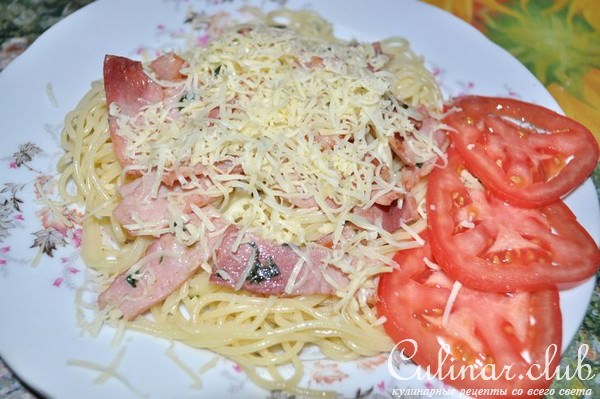 Spaghettini n.3 под беконом
