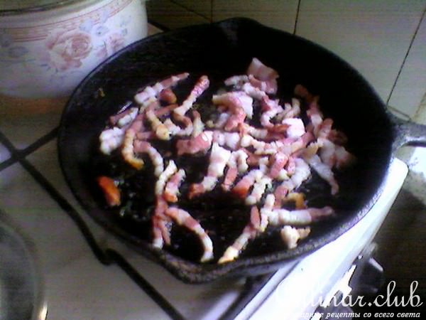Паста с грудинкой