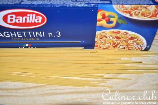 Spaghettini n.3 под беконом