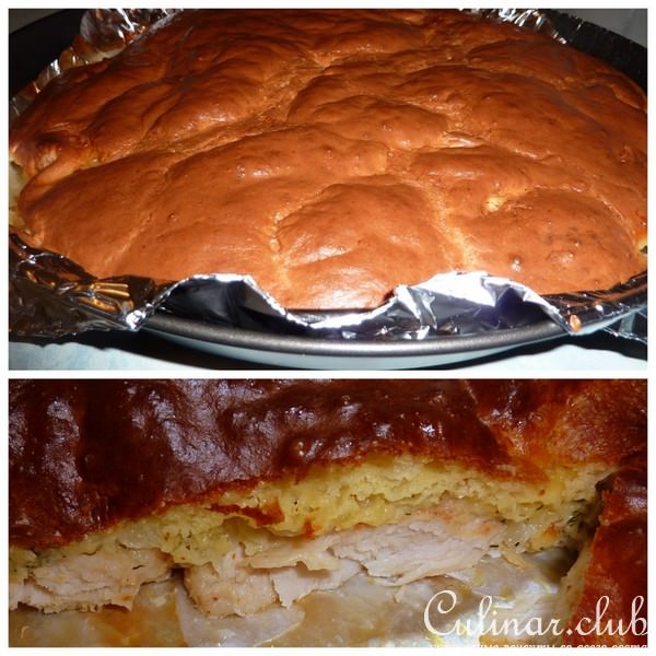 Сочные куриные грудки под шубкой (типо пирога)