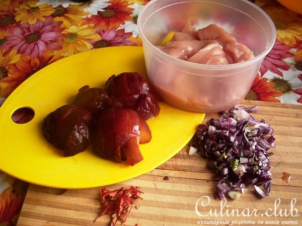 Курица с чатни из слив. ФМ « Моя иллюстрация к рецепту».