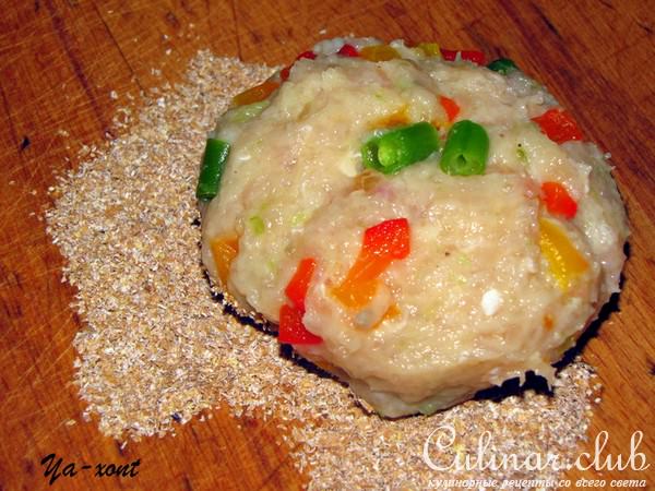 Куриные котлеты с овощами "Самоцветы"
