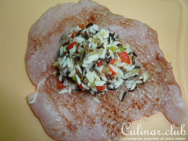 Диетические куриные "торбочки" с рисовой начинкой ( и для праздника подойдет)