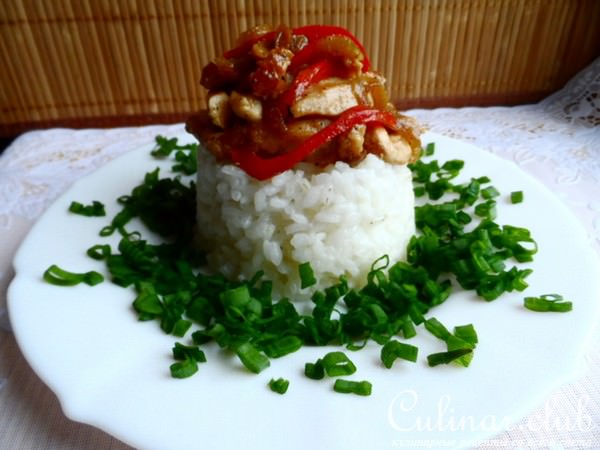 Куриная грудка с соевым соусом.