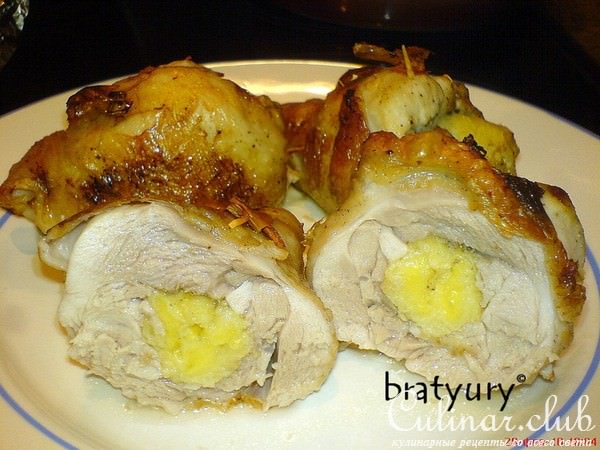 Курица, фаршированая бананами на Манхэттене