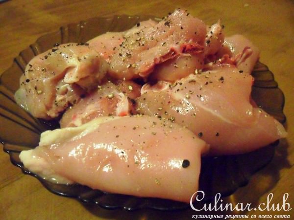 Соте из куриного филе и айвы в мультиварке