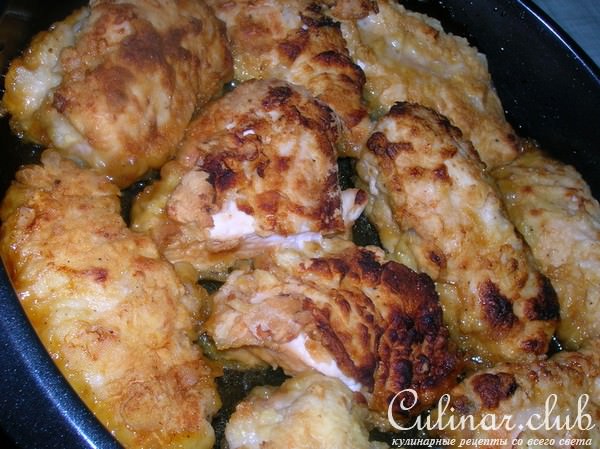 Пряная курица, запеченная с соусом терияки