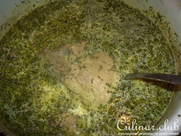 Курица в молоке с сыром