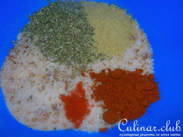 Одомашненная курица с диким рисом ( или курица в чесночных сухарях)