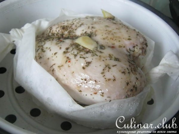 Куриная грудка с цукини и пореем на пару (Тест -драйв)