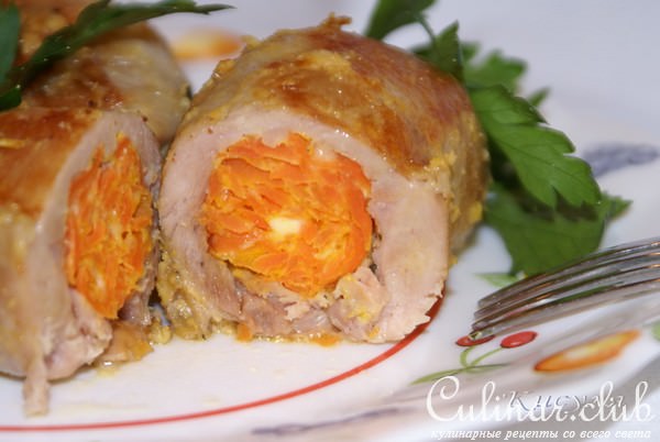 Куриные окорочка с пикантной начинкой