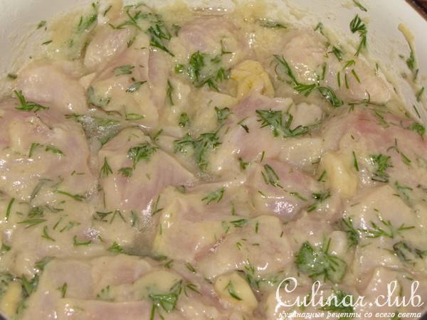 Куриные шашлычки в "шубе"