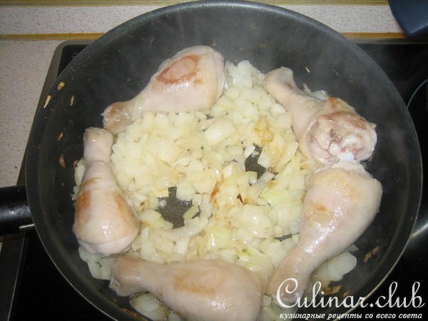 луковый рулет с курицей