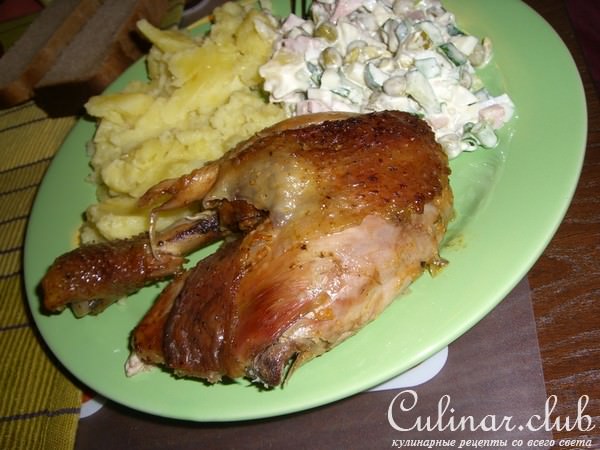 Румяная курочка маринованная в белом вине! (в рукаве)