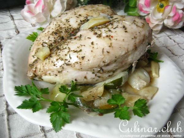 Куриная грудка с цукини и пореем на пару (Тест -драйв)