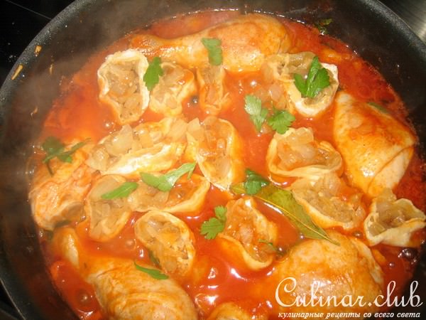 луковый рулет с курицей