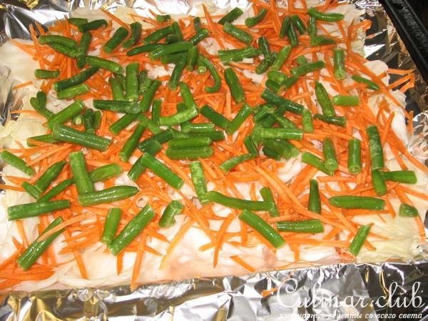 Курица с овощами в фольге