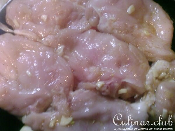 Куриная грудка с репкой и другими овощами