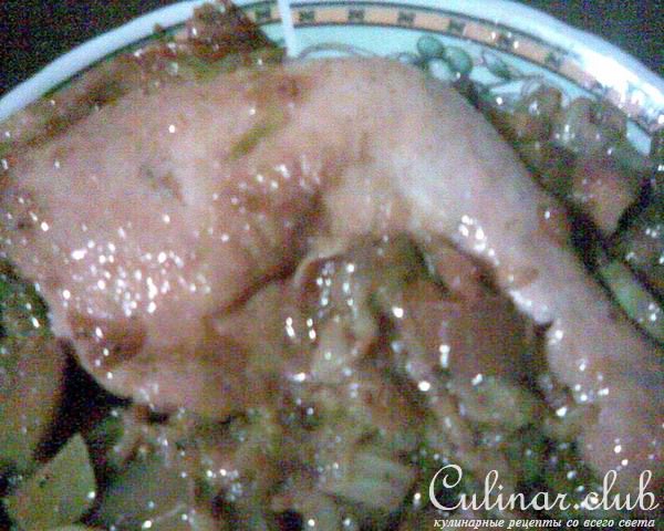 Куриные ножки, пожаренные с овощами